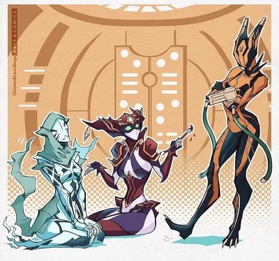 Most of the warframe's together (Fem. version)