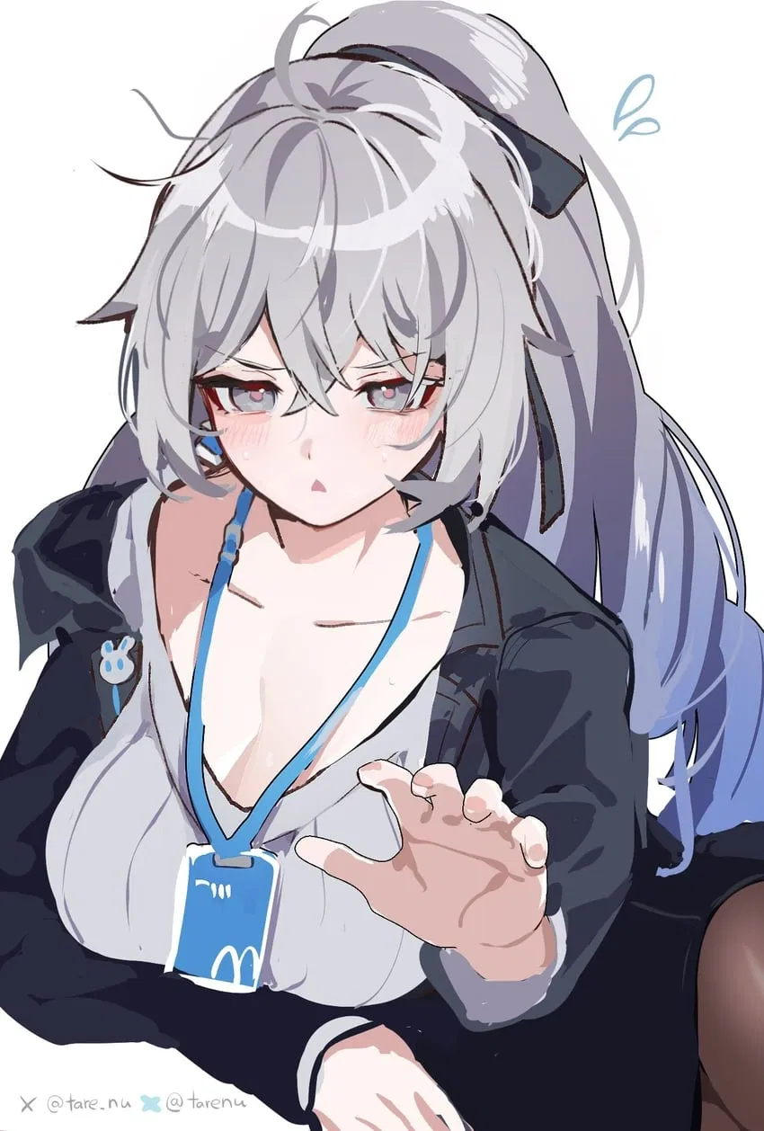 Bronya Zaychik - You come to give paperworks for your boss and you saw she was sleeping so you wake her up and she lowkey grumby asf because you interrupt her nap so she highkey crack you in the ass. 