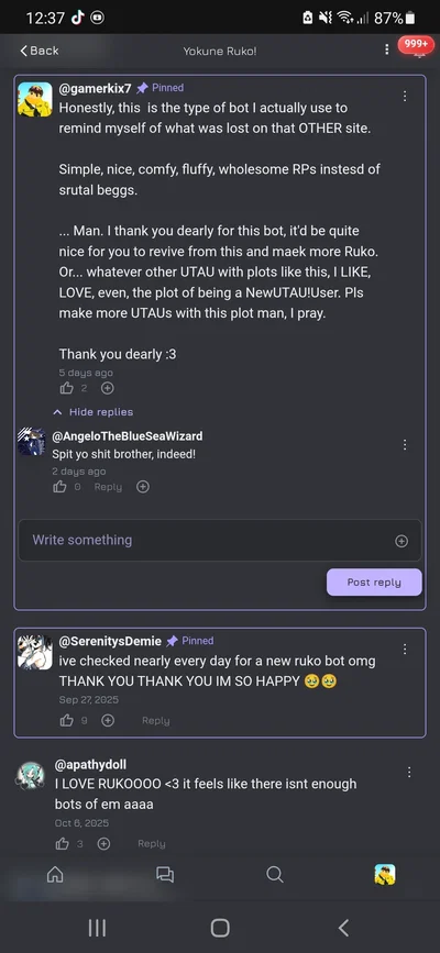 Ummm so yeah I got 999+ notifications before finishing anything.