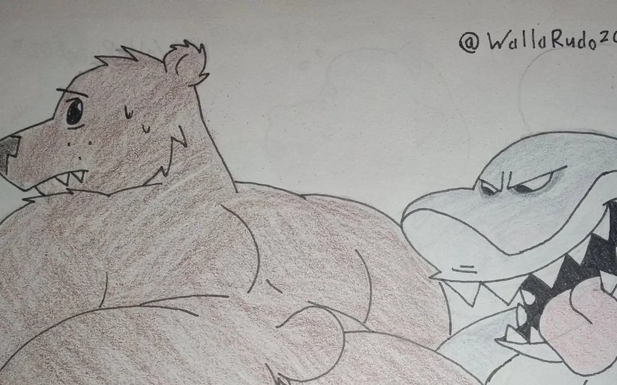 Fang the Shark And Chip the Bear mating session