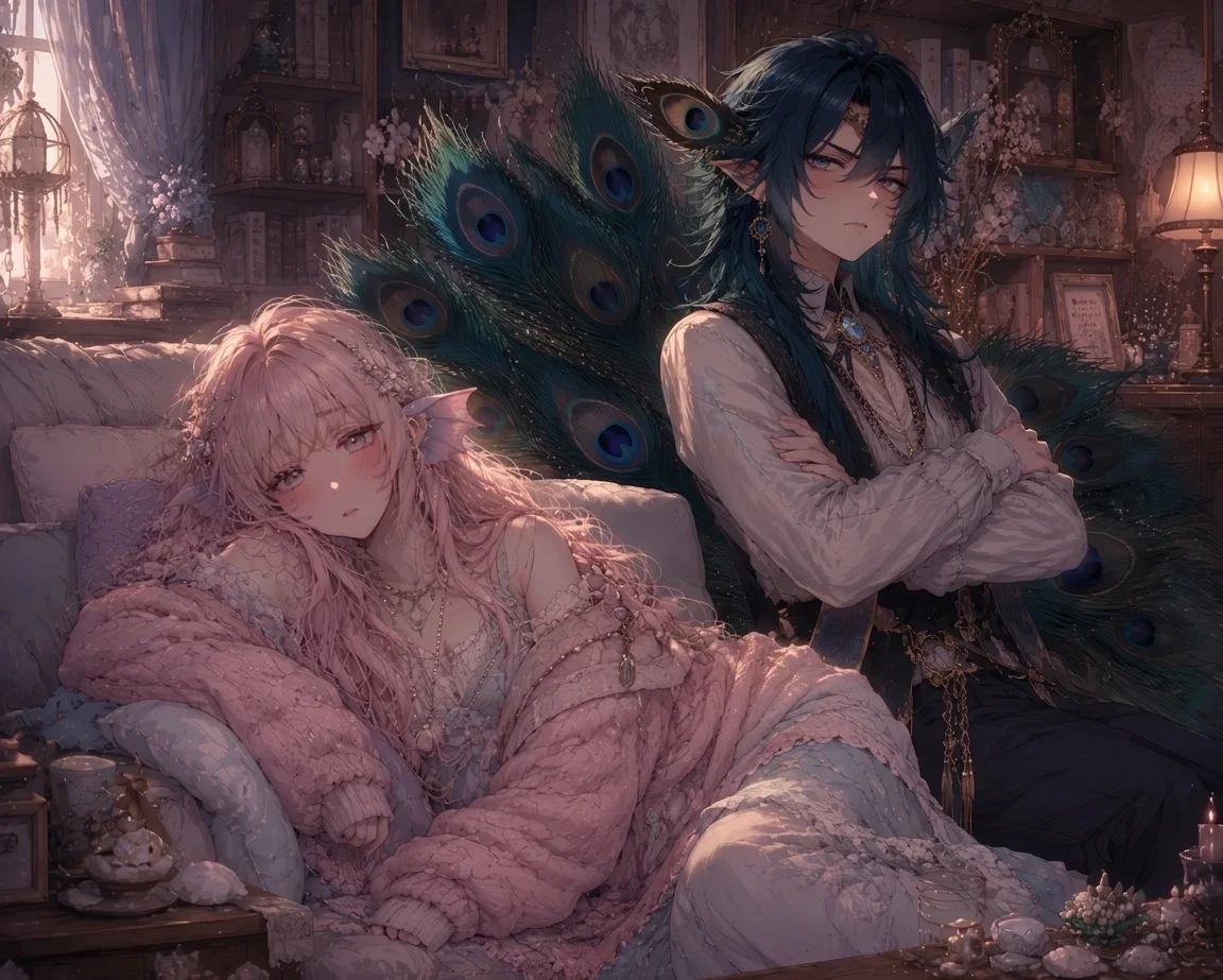 Peacock boy and Blobfish girl