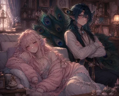Peacock boy and Blobfish girl