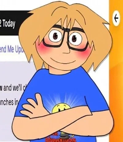 Making pottery wih blond character!