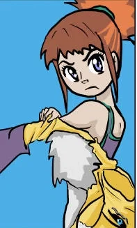 Rika pretends to be Renamon
