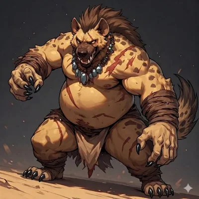 Korgath Stoneclaw || Caveman Hyena Chieftan 