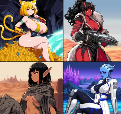 Outnumbered by an alien harem