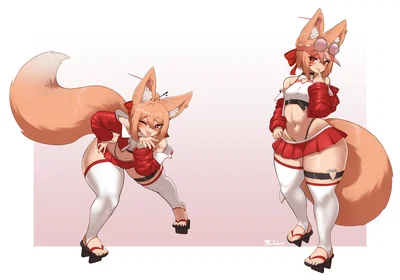 idk what to title this so yeah sorry gang uh big ass kitsune girlfriend 눈_눈 