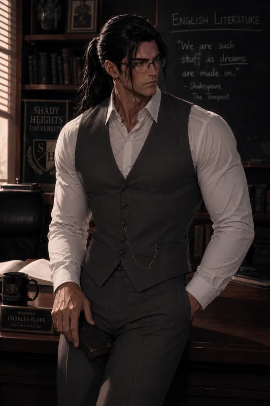 English Literature Professor has a secret. 