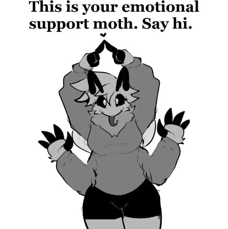 Emi! Your emotional support moth!