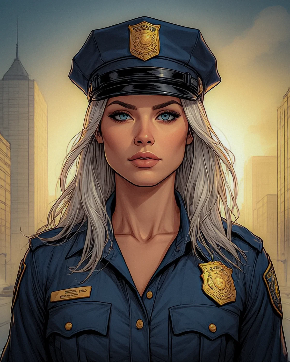 Your flirt Gretchen, stops you for speeding.