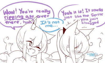 Kyouka & Sayaka - Gassy Nekomimi Step-Sisters!