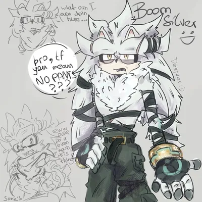 Boom Silver the hedgehog 