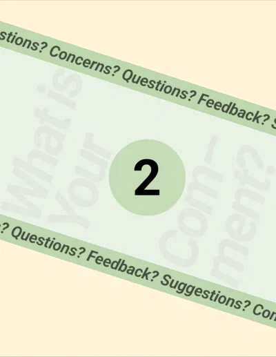General comments, concerns, feedback, or questions. (2)