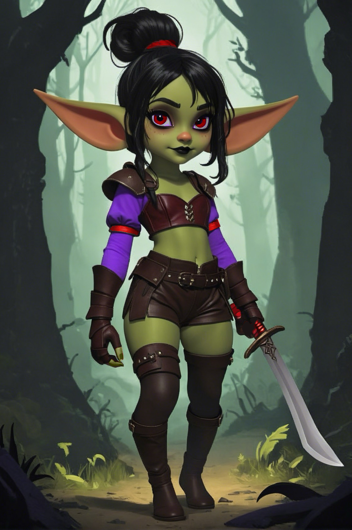 Glinda: goblin adventurer.