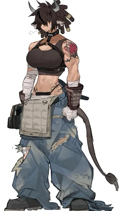Ruska, “The mechanic bison woman” 
