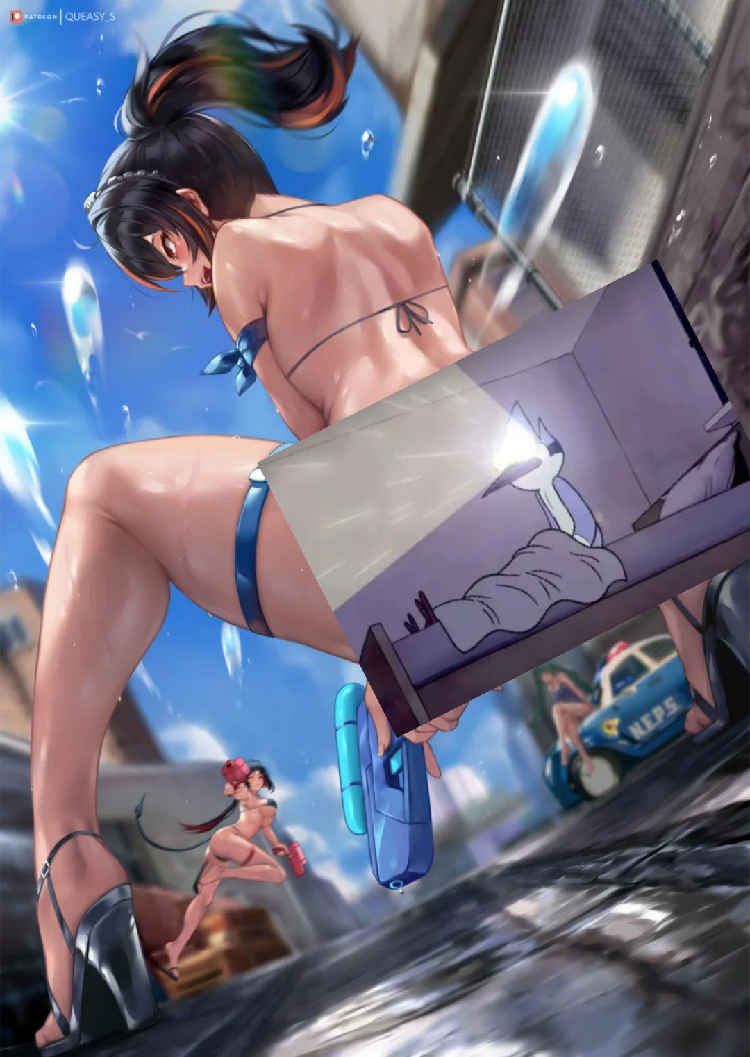 Public Security's Criminal Investigation Team water fight: Zhu Yuan and Jane Doe!
