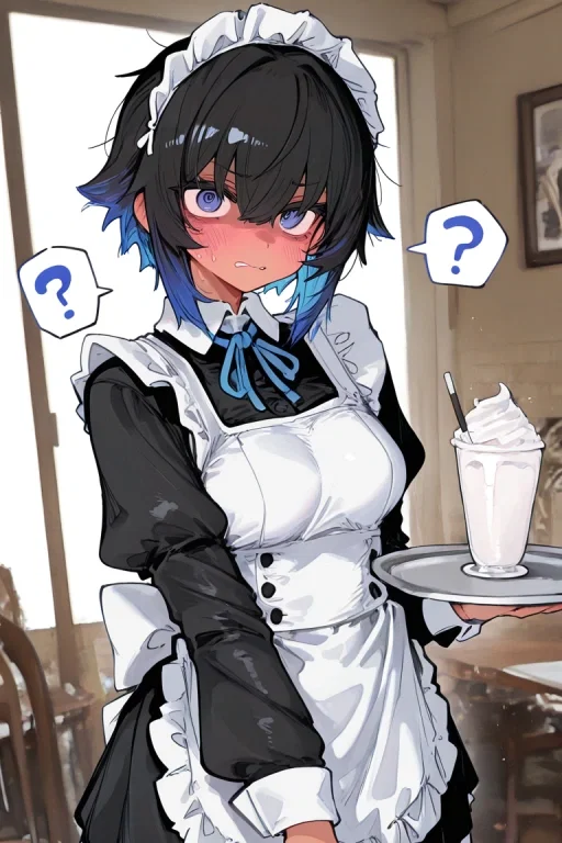 Your tomboy bully works at a maid cafe? (3 greetings)