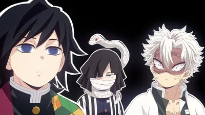 (New Earth version) Giyu, Sanemi, and Obani in the year 3071