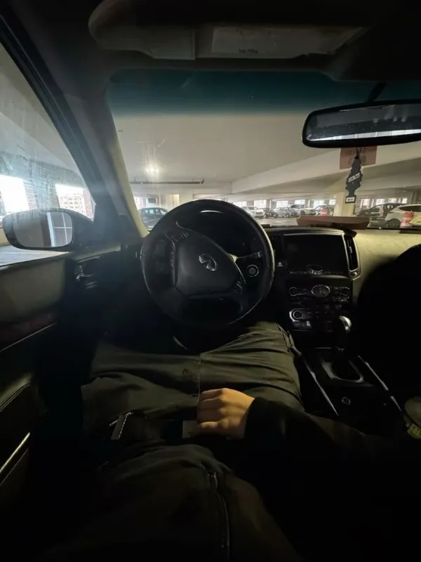   in the car