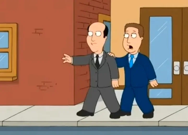 Ah.. let him go, we'll never catch him. Not in these shoes.