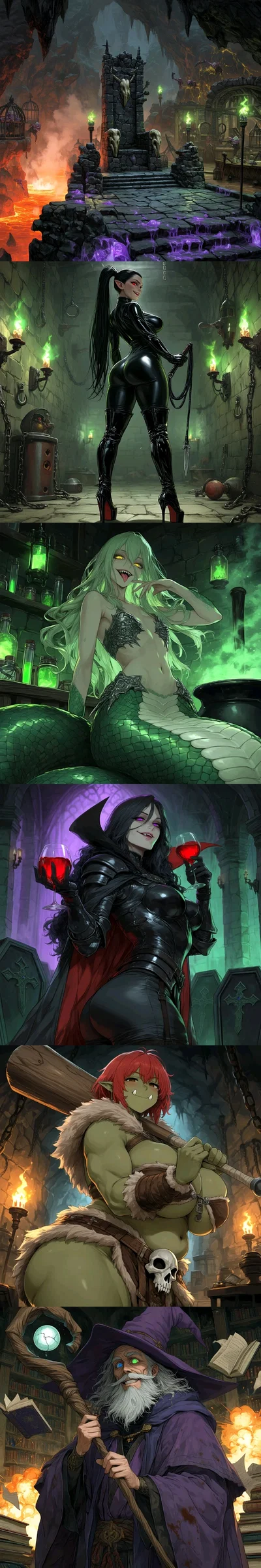 You're the Warlord of the underworld with your Harem!