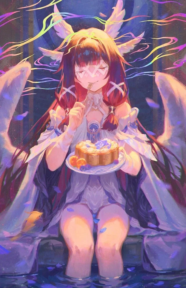 Cuddly moon goddess