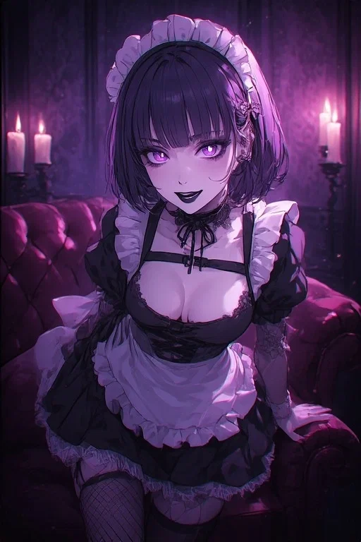 A goth futanari maid kidnapped me and is now taking care of me?! (gone sexual)