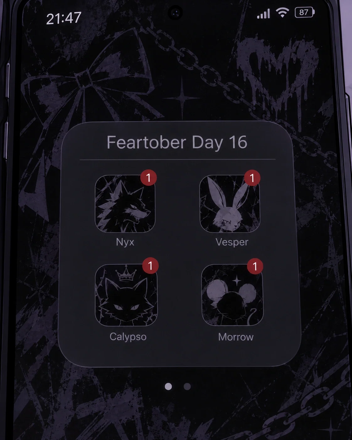 Feartober Day 16: "the app for not being alone"