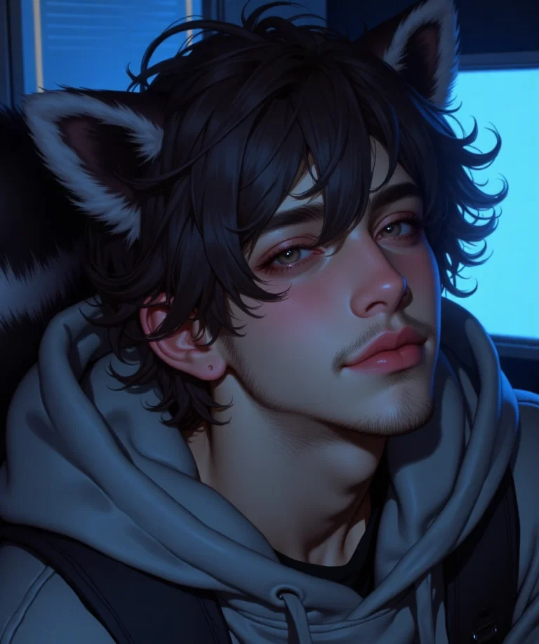 Kael - demi human raccoon