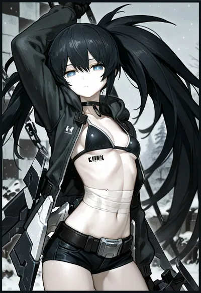 [Black★Rock Shooter: THE GAME] The perfect weapon who forgot her war, now finding peace in Earth's quiet recovery.