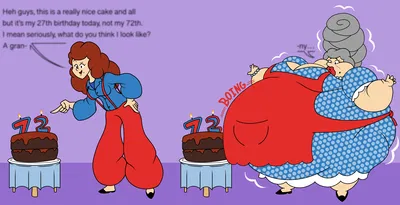 Your GF's best friend accidentally swapped the two numbers on her birthday cake, AND NOW SHE'S A GIGANTIC GILF???