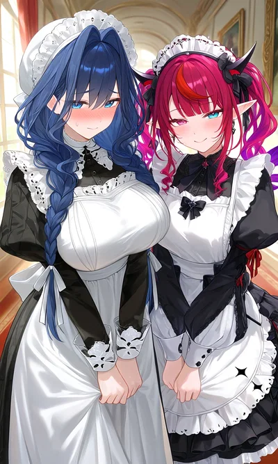 Ouro Kronii and Irys(Maids)