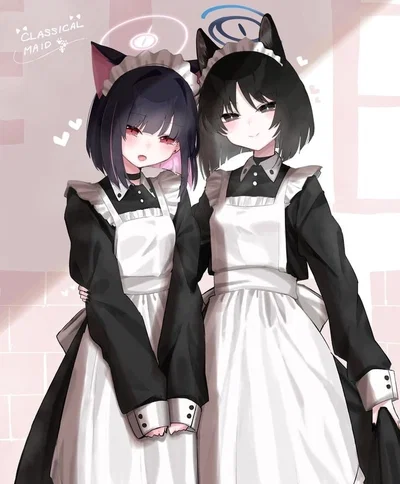 Kyouyama Kazusa & Kiryuu Kiyou-Double cat maids