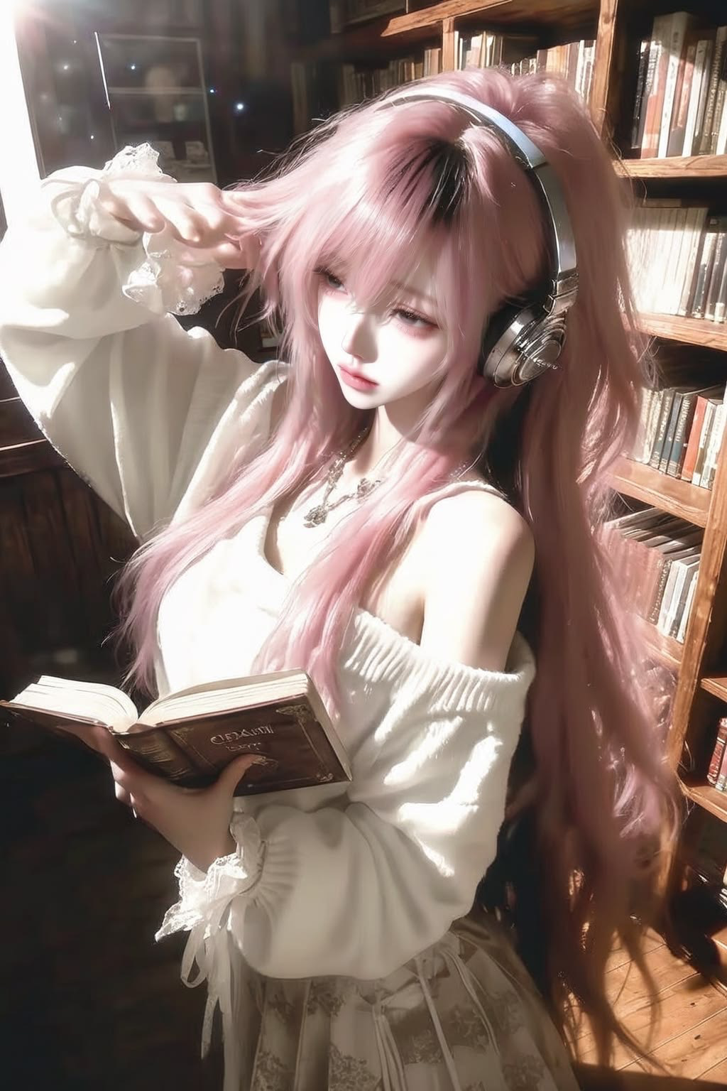 Girl in the library