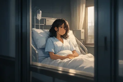 The girl dying alone in the hospital