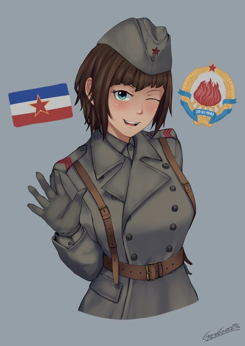 Yugoslavian Soldier girl