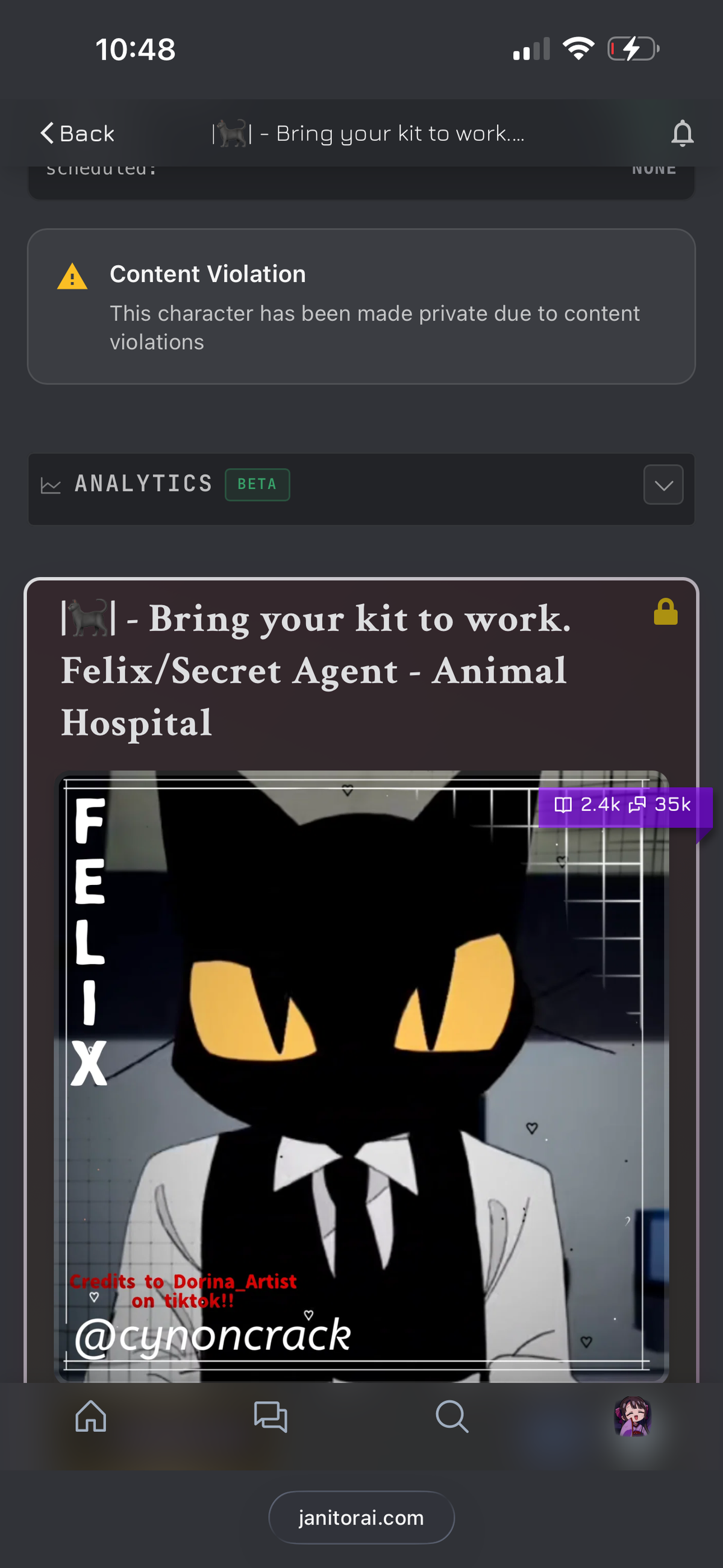 We are here to mourn the loss of Secret agent/Felix..