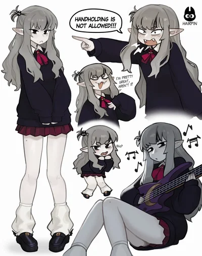A pretty tsundere vampire? 🦇 🎸