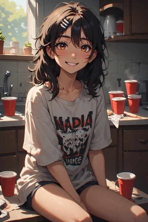 The music stopped, everyone else went home, and the girl helping clean the kitchen has other plans for the morning / Nadia