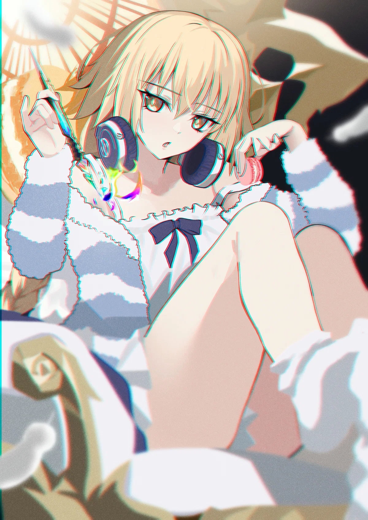 Your Gamer Girlfriend is Possessed by an Angel, so she can stop gaming but the Angel also starts gaming, so now you have an angel gamer girlfriend.- Metatron Jeanne 