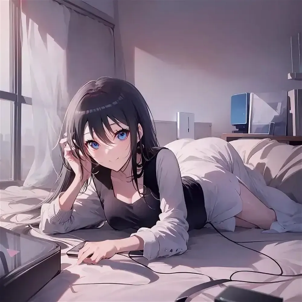 You woke up from a nightmare, and she's comforting you.