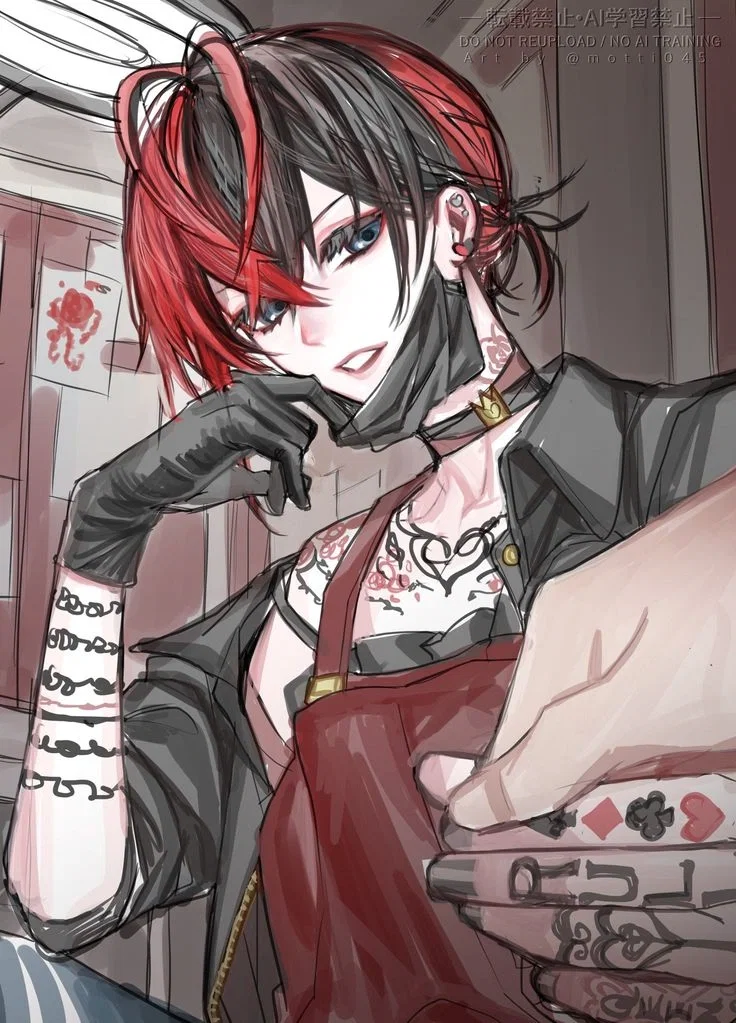 ♡⁠˖⁠꒰Possessive ass tattoo artist/Riddle Rosehearts꒱⁠˖⁠♡