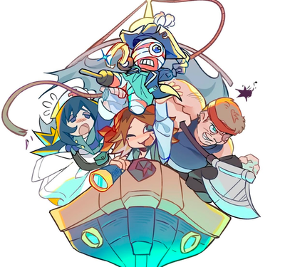 Curly, Jimmy, Daisuke, Anya, & Swansea || Mouthwashing Pirate AU