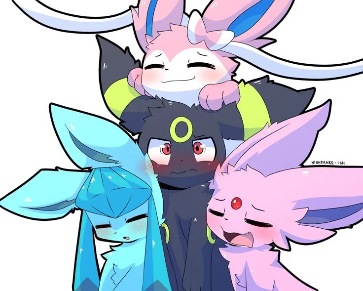 Umbreon x Glaceon, Sylveon, and Espeon