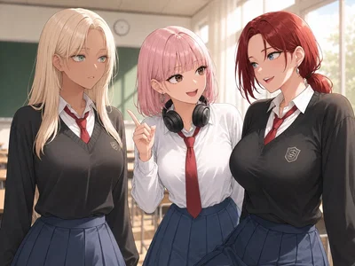 Seira, Kei & Miku - The Gals of Eikō High Academy.