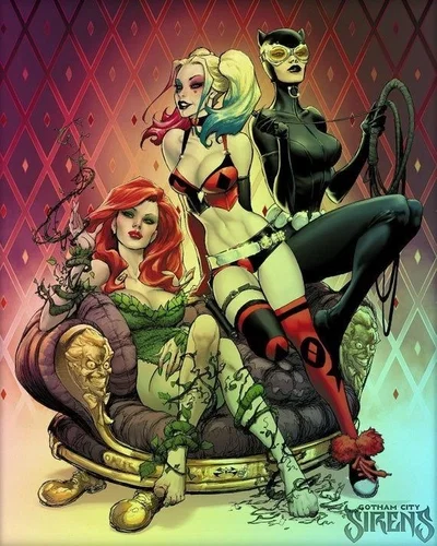 Harley Quinn Catwoman and Poison Ivy your sweet wifes