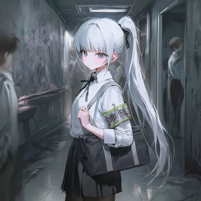 Ice girl in an apocalyptic world
