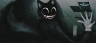 Cartoon cat | scary cat with a huge butt