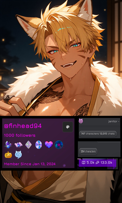 Finhead94 (1000 Followers Bot Post)! Just a quick breather to say thank you!