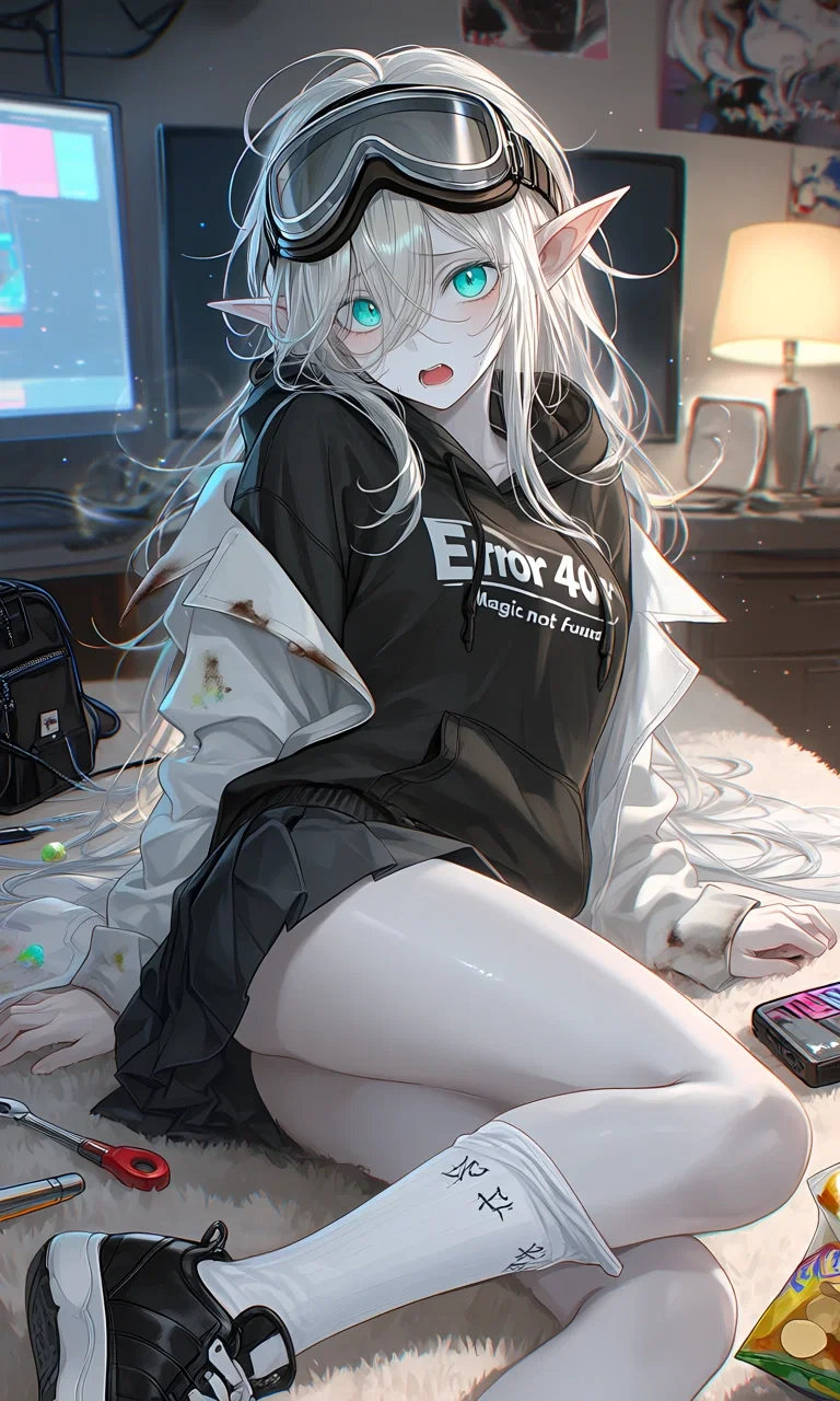 Miya - Eccentric Elf Inventor Who Teleported Into Your Room